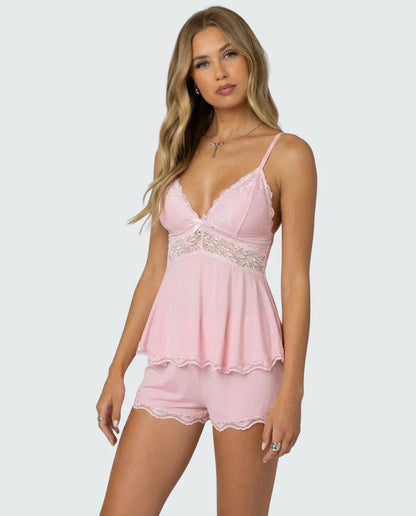 Conjunto Mujer de Encaje Delicado Corte Favorecedor