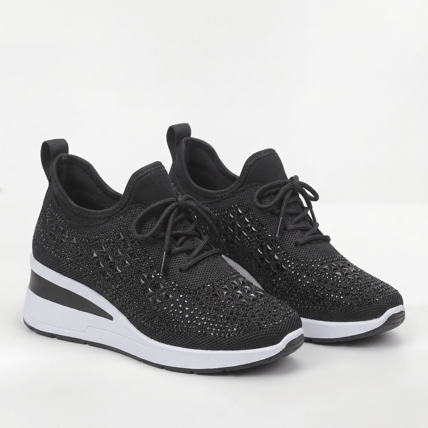 Zapatillas Mujer Deportivas Plataforma Cuña Brillantina