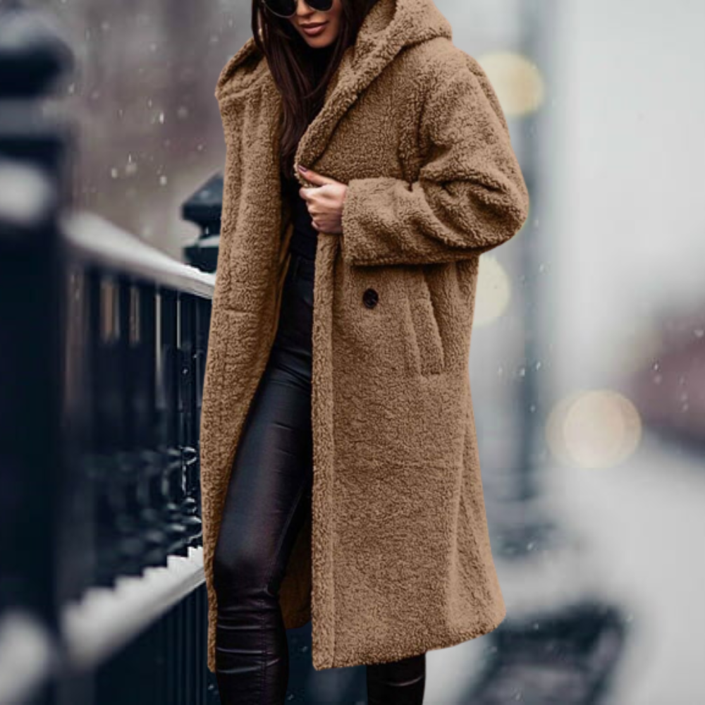 Abrigo Mujer Invierno Acolchado Cálido con Capucha