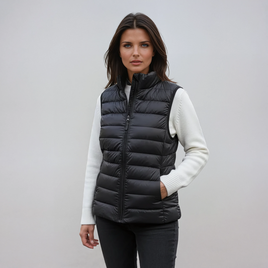 Chaleco Mujer Acolchado Cuello Alto Diseño Ligero - Mavetta