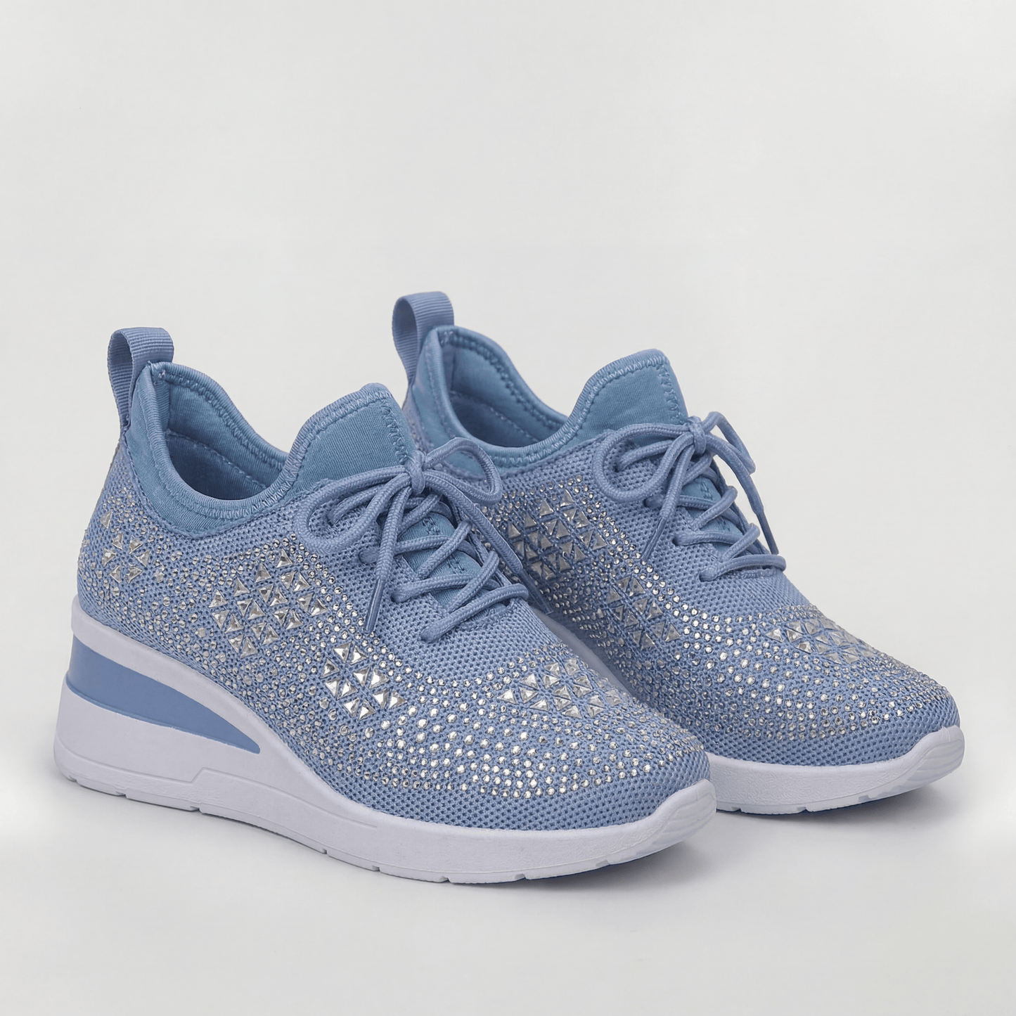 Zapatillas Mujer Deportivas Plataforma Cuña Brillantina