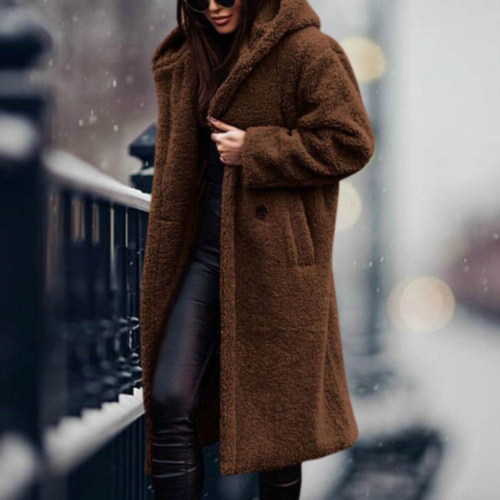 Abrigo Mujer Invierno Acolchado Cálido con Capucha