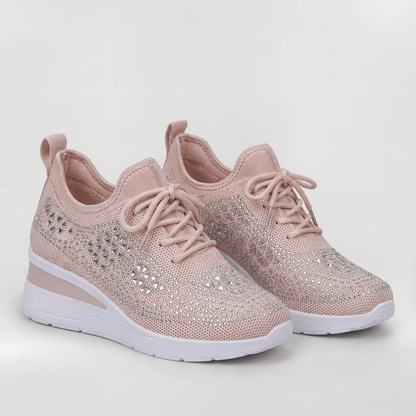 Zapatillas Mujer Deportivas Plataforma Cuña Brillantina