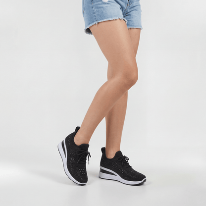 Zapatillas Mujer Deportivas Plataforma Cuña Brillantina