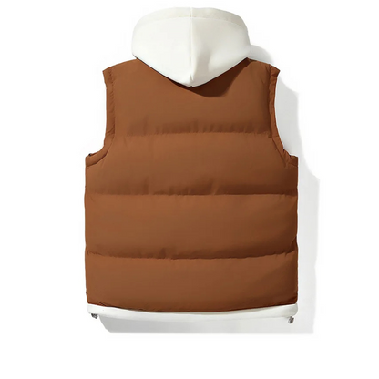 Chaleco Hombre Acolchado Puffer con Capucha Ajuste Regular