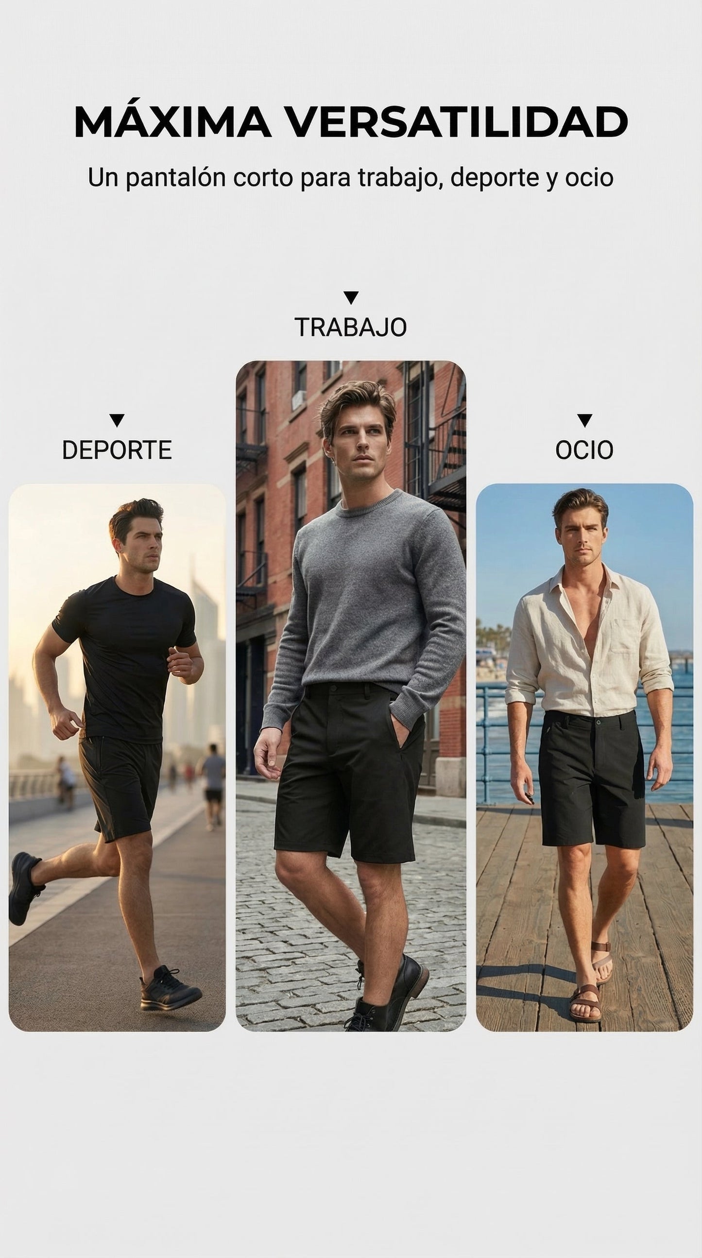 Pantalones cortos golf hombre elásticos cómodos