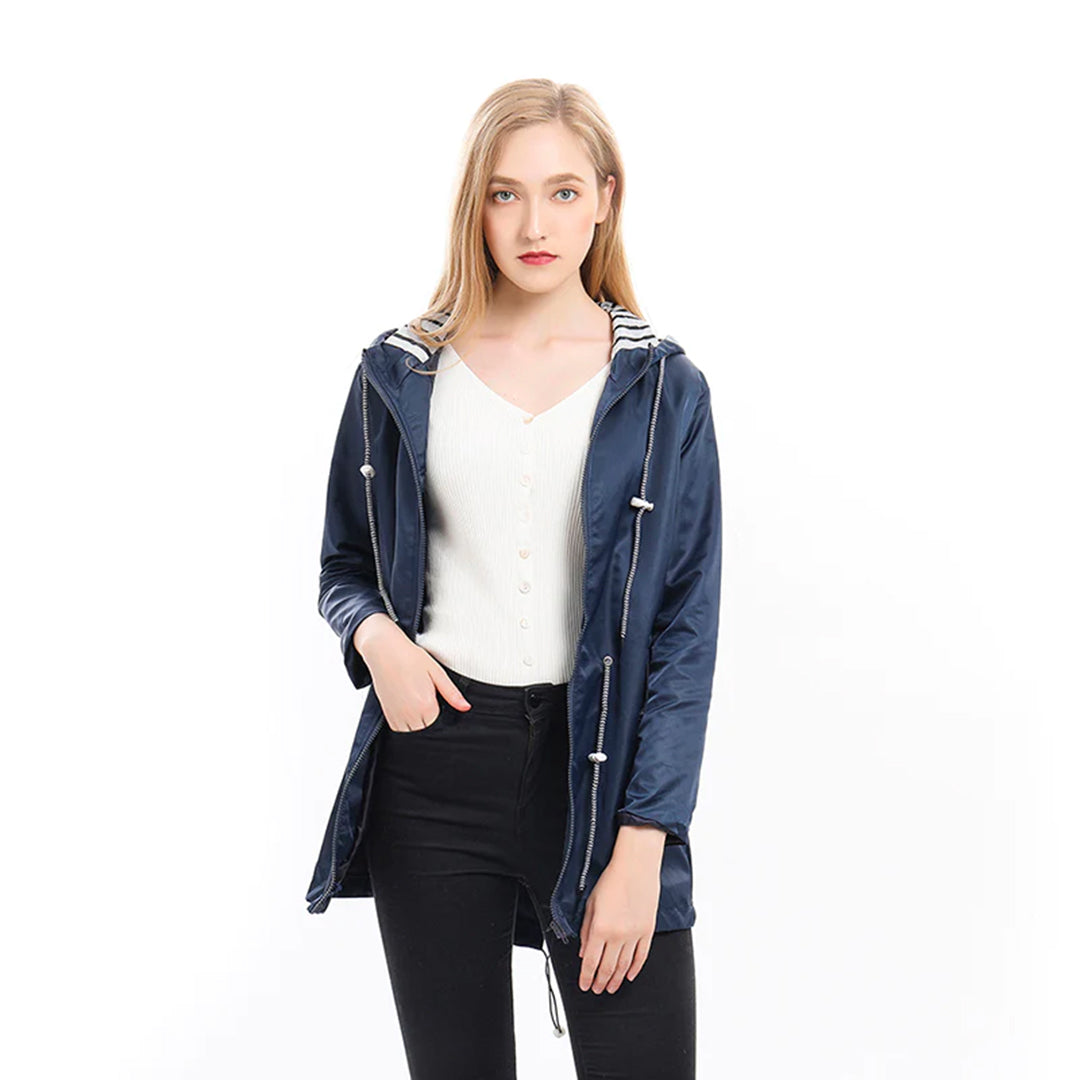Impermeable Mujer con Capucha Ajuste Regular