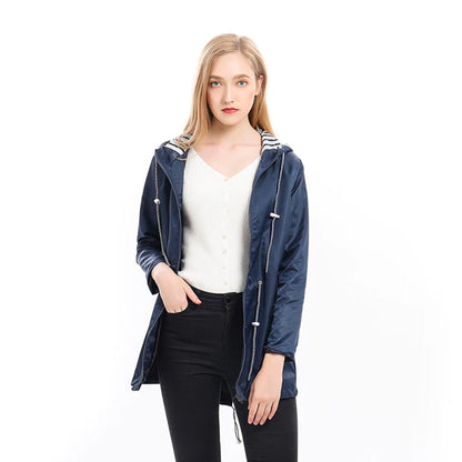 Impermeable Mujer con Capucha Ajuste Regular