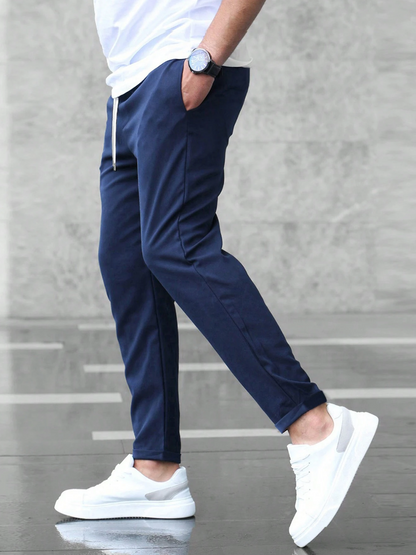 Pantalón Hombre de Tejido Elástico Ajuste Cómodo