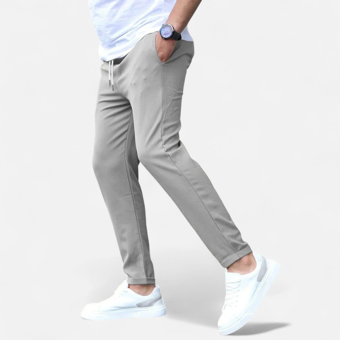 Pantalones Hombre Elastico Confort Ajuste Moderno