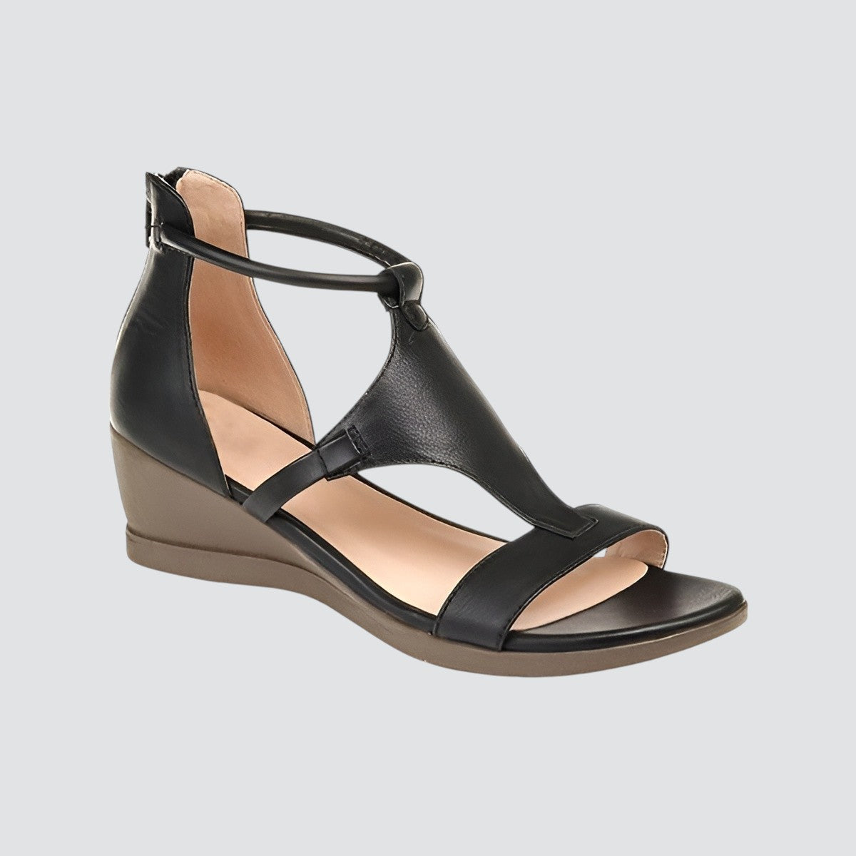 Sandalias Plataforma Mujer con Empeine Cerrado Ajuste Seguro