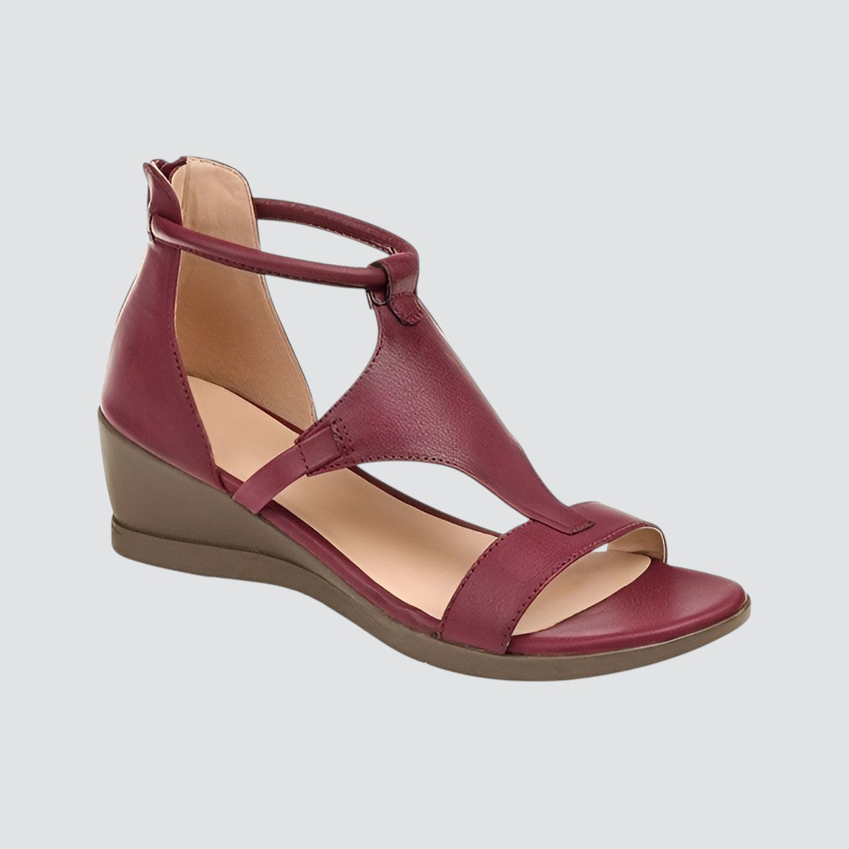 Sandalias Plataforma Mujer con Empeine Cerrado Ajuste Seguro