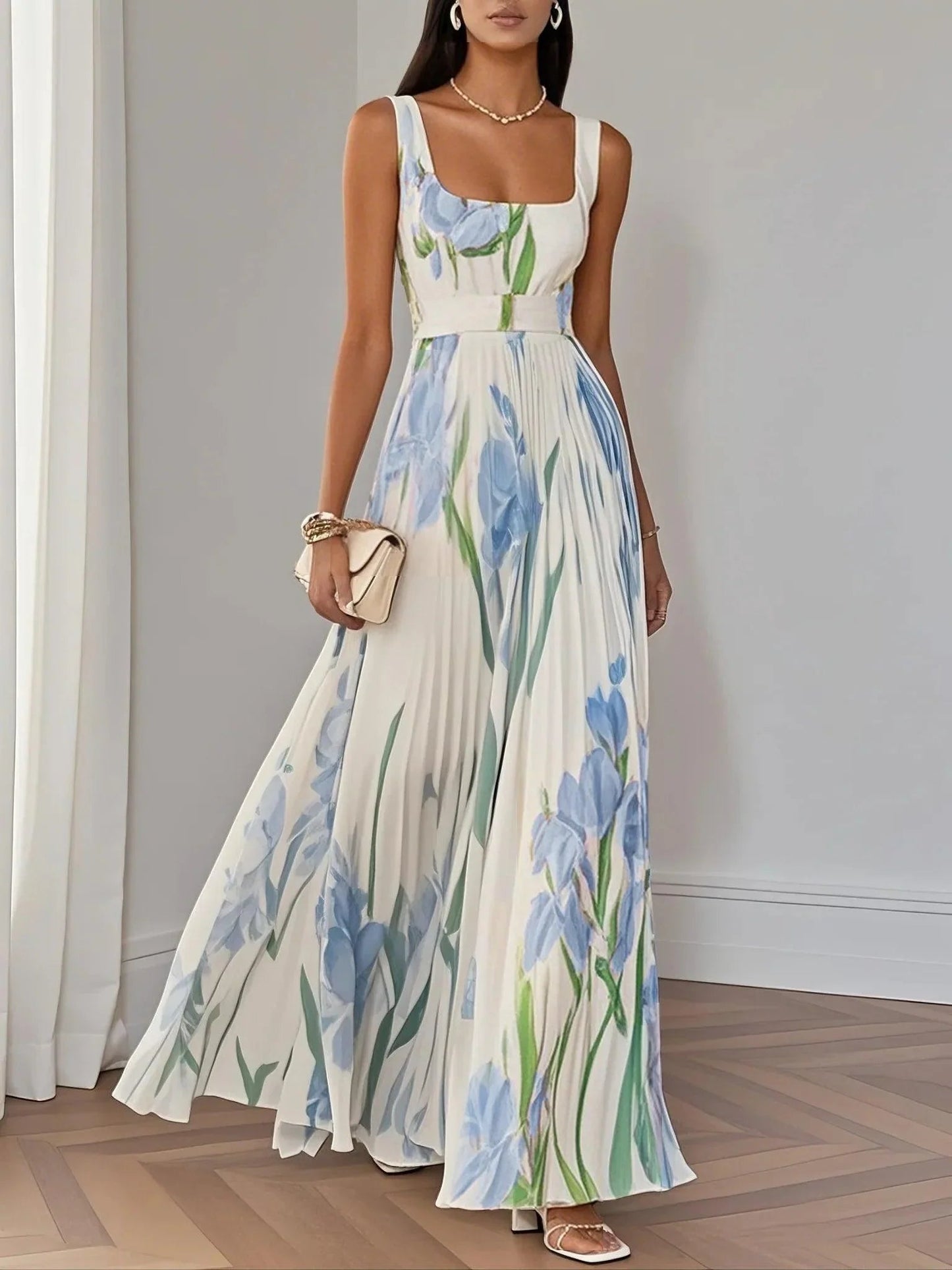 Valentina | Vestido Acampanado Floral Bohemio para Mujer 4