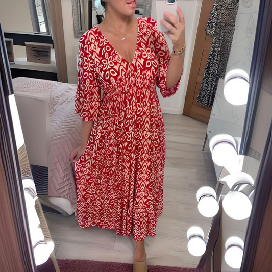 Vestido Casual Mujer Estampado Bohemio Ajuste Suelto - Mavetta