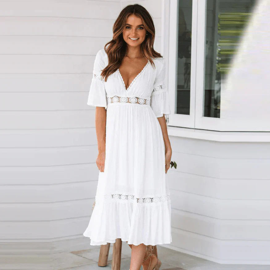 Vestido Veraniego Mujer de Encaje Ajuste Cómodo - Mavetta