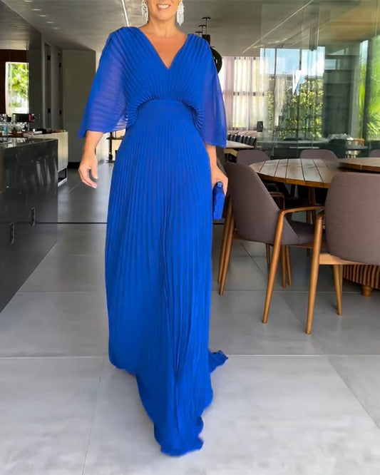 Vestido Largo Mujer de Fiesta Cuello en V Elegante - Mavetta