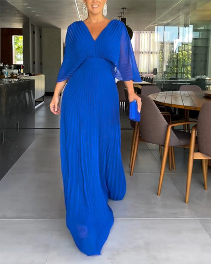 Vestido Largo Mujer de Fiesta Cuello en V Elegante