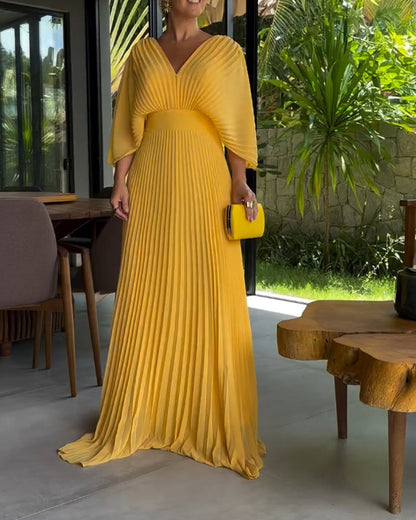 Vestido Largo Mujer de Fiesta Cuello en V Elegante