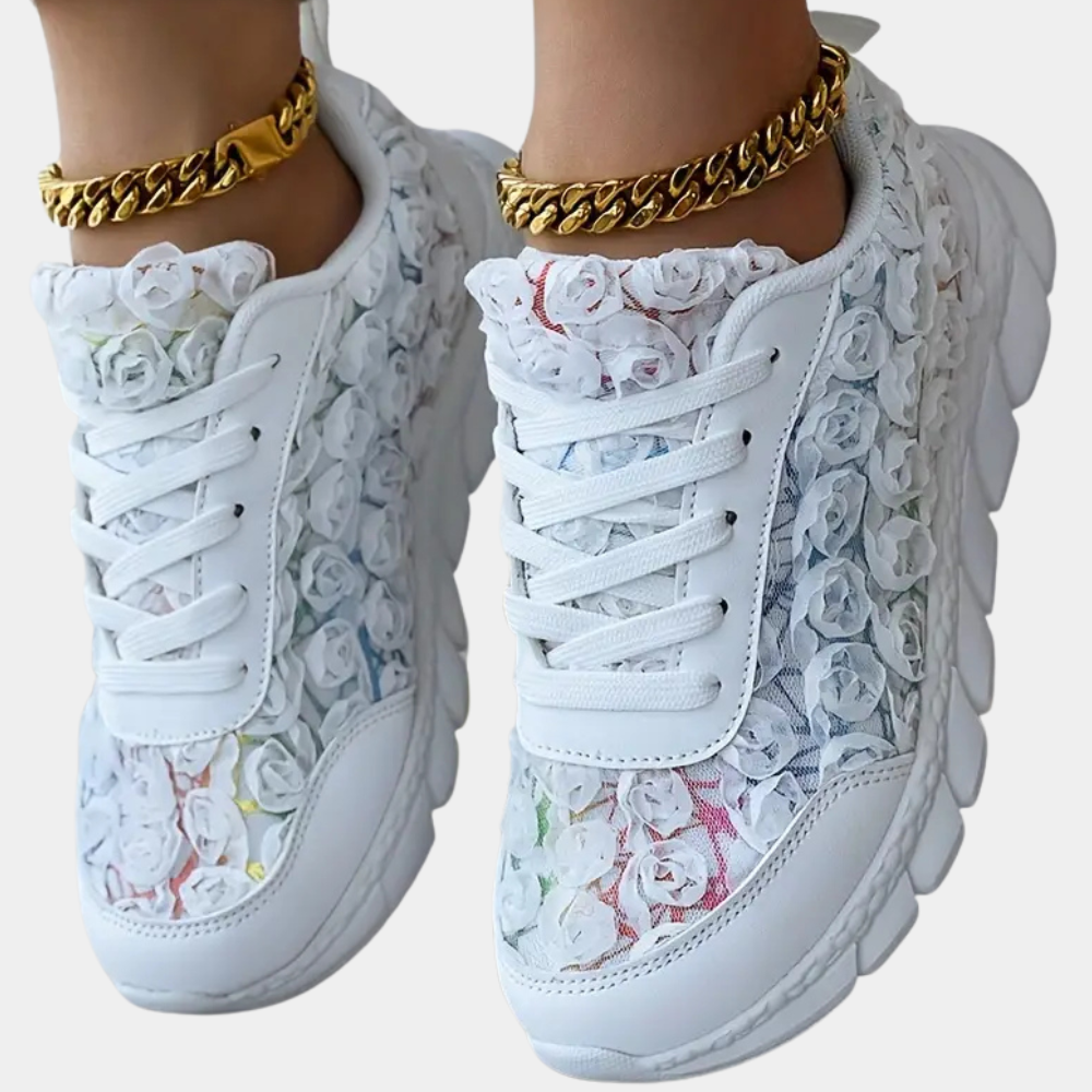 Zapatillas Mujer Bajas Diseño Floral Comodas - Mavetta