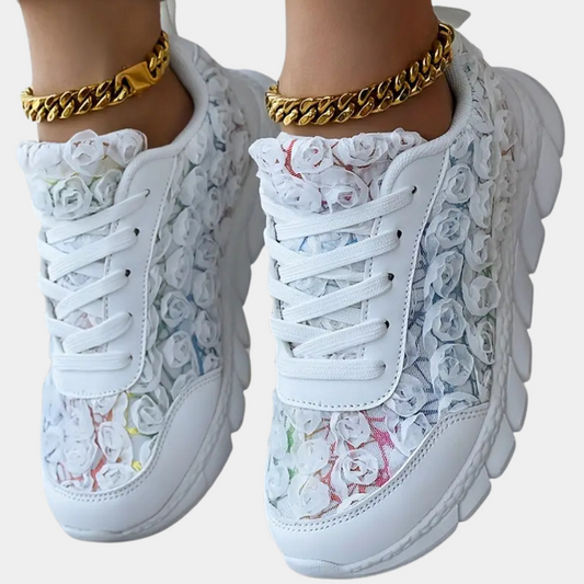 Zapatillas Mujer Bajas Diseño Floral Comodas - Mavetta