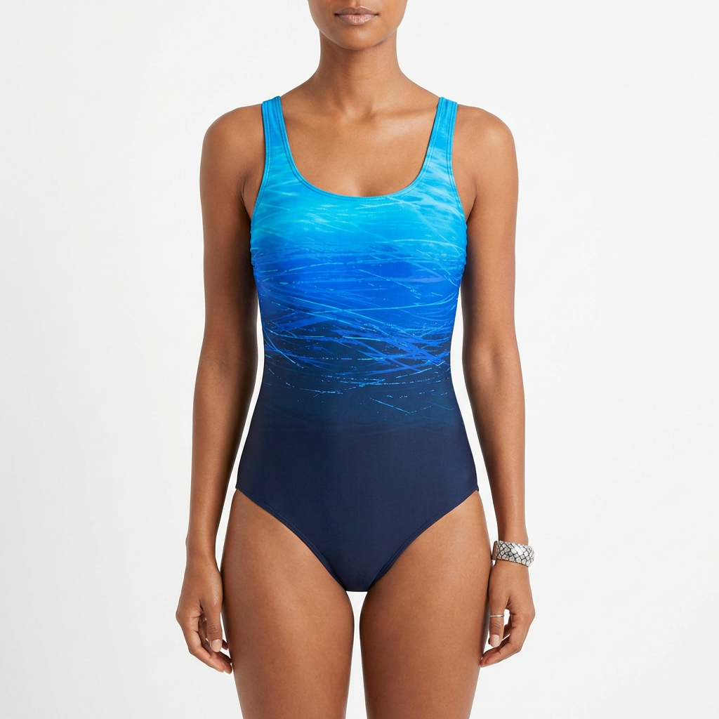 Bañador Mujer Espalda Deportiva Escote Redondo