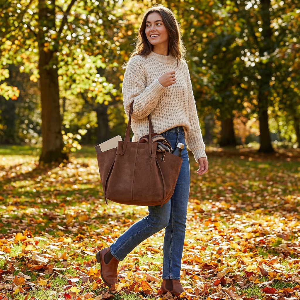 Bolso Tote Mujer Silueta Alada Tiras Colgantes Boho