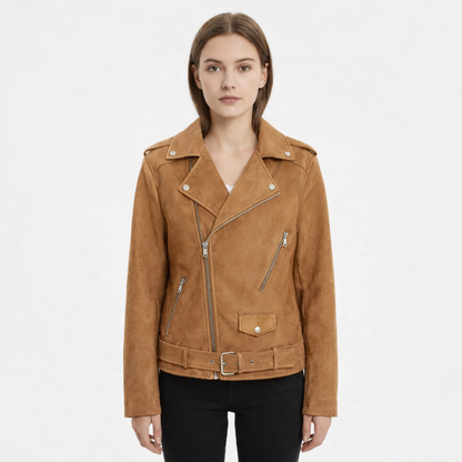 Chaqueta Biker Mujer con Cremallera Ajuste Entallado - Mavetta