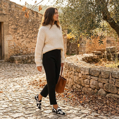 Mocasines Mujer Estampado Animal Diseño Slip-On Moderno