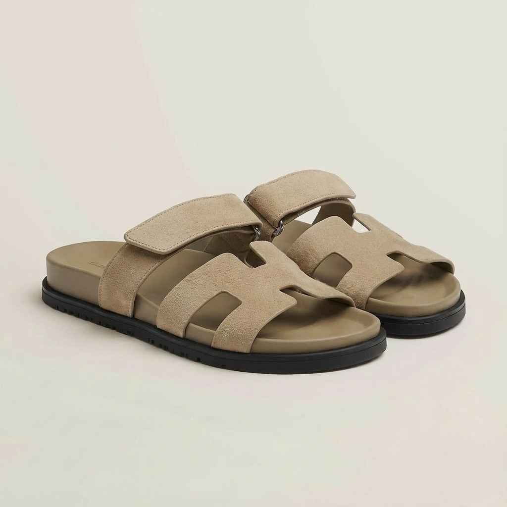 Sandalias Slide Mujer Tira Ajustable Diseño Calado Minimalista