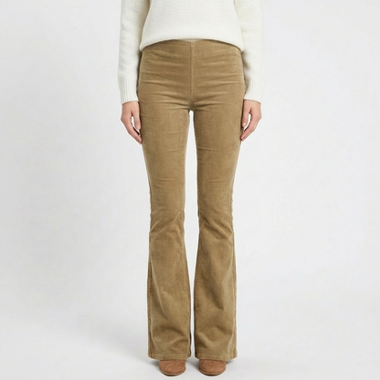 Pantalón Mujer Pernera Acampanada Talle Alto Retro