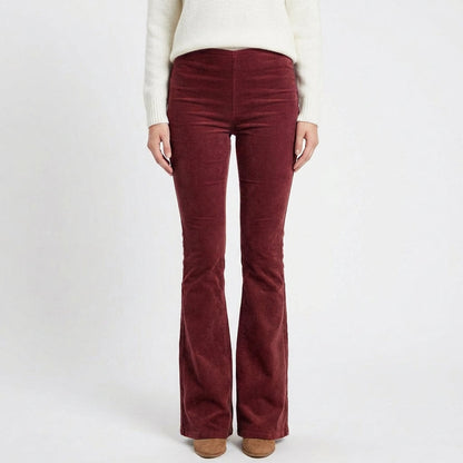 Pantalón Mujer Pernera Acampanada Talle Alto Retro