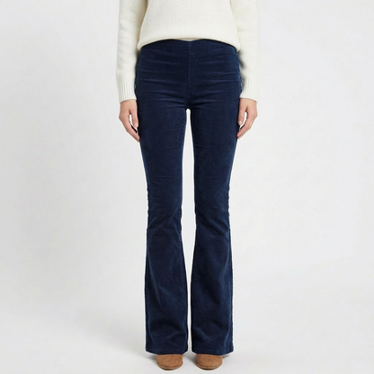 Pantalón Mujer Pernera Acampanada Talle Alto Retro