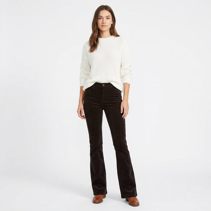 Pantalón Mujer Pernera Acampanada Talle Alto Retro - Mavetta