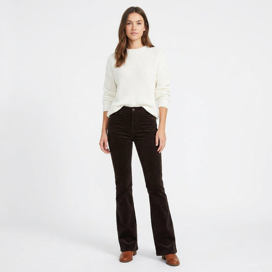 Pantalón Mujer Pernera Acampanada Talle Alto Retro - Mavetta