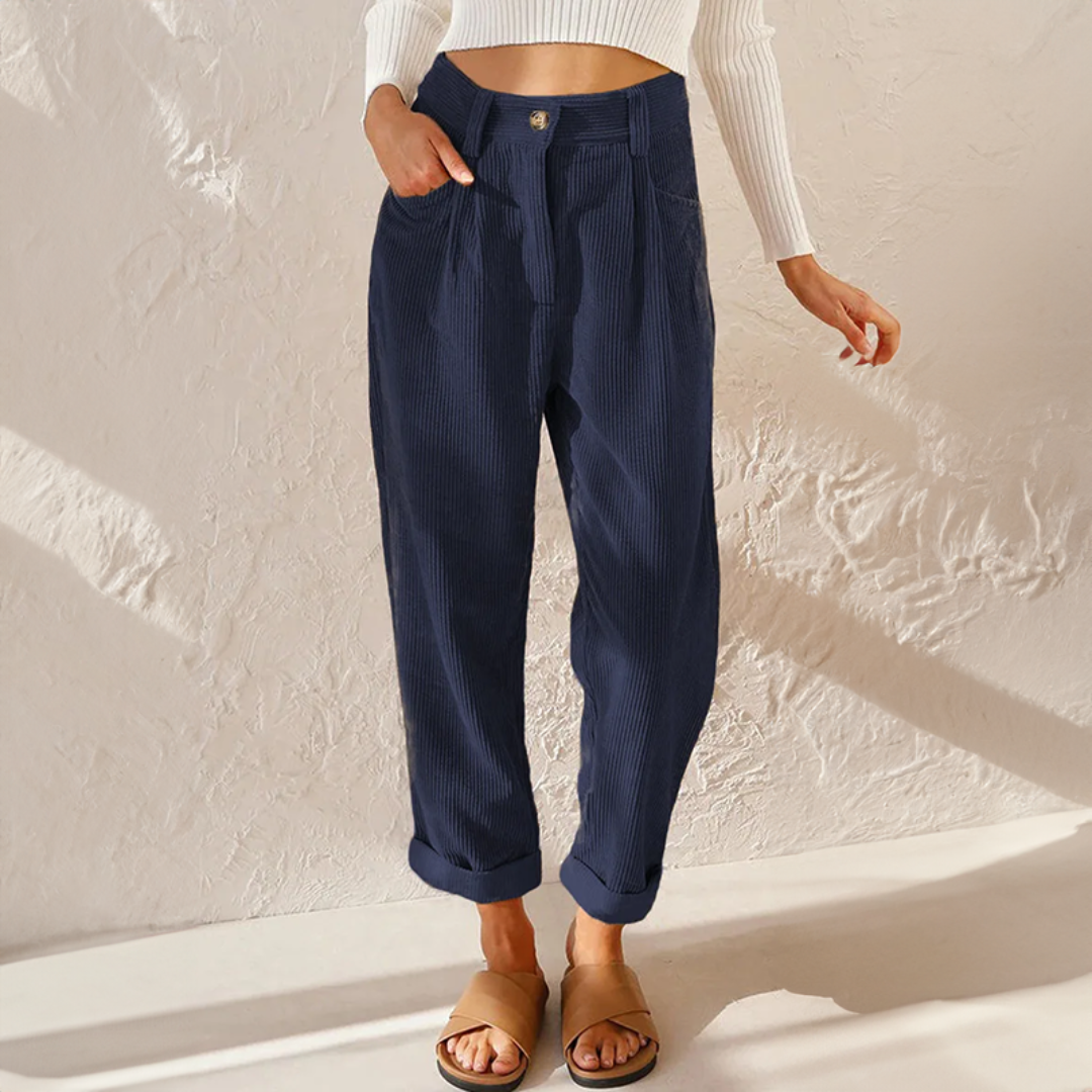 Pantalones Mujer Talle Alto Pierna Ancha Verano