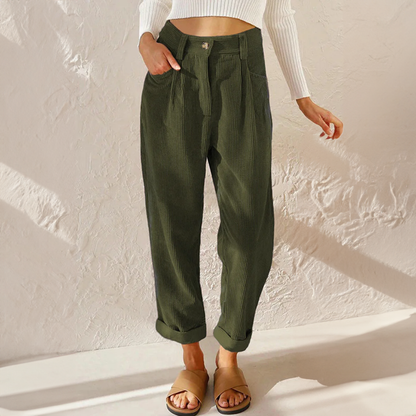 Pantalones Mujer Talle Alto Pierna Ancha Verano