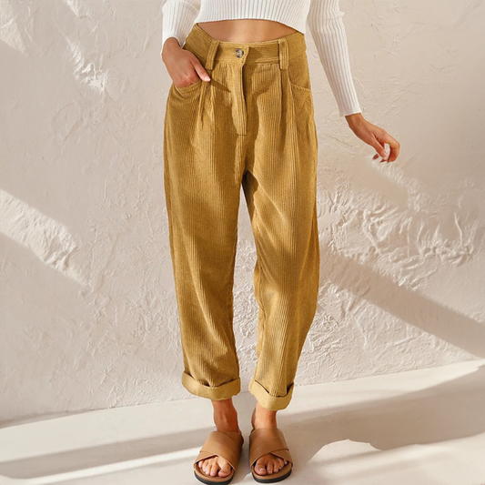 Pantalones Mujer Talle Alto Pierna Ancha Verano - Mavetta