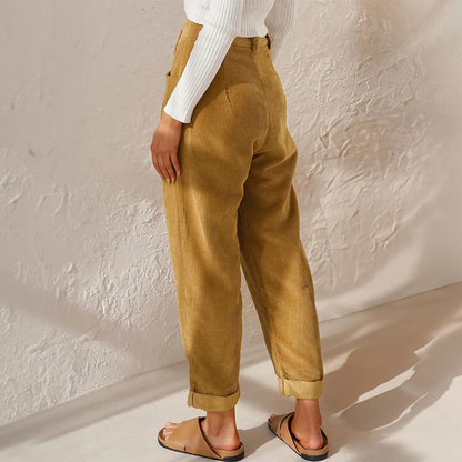 Pantalones Mujer Talle Alto Pierna Ancha Verano