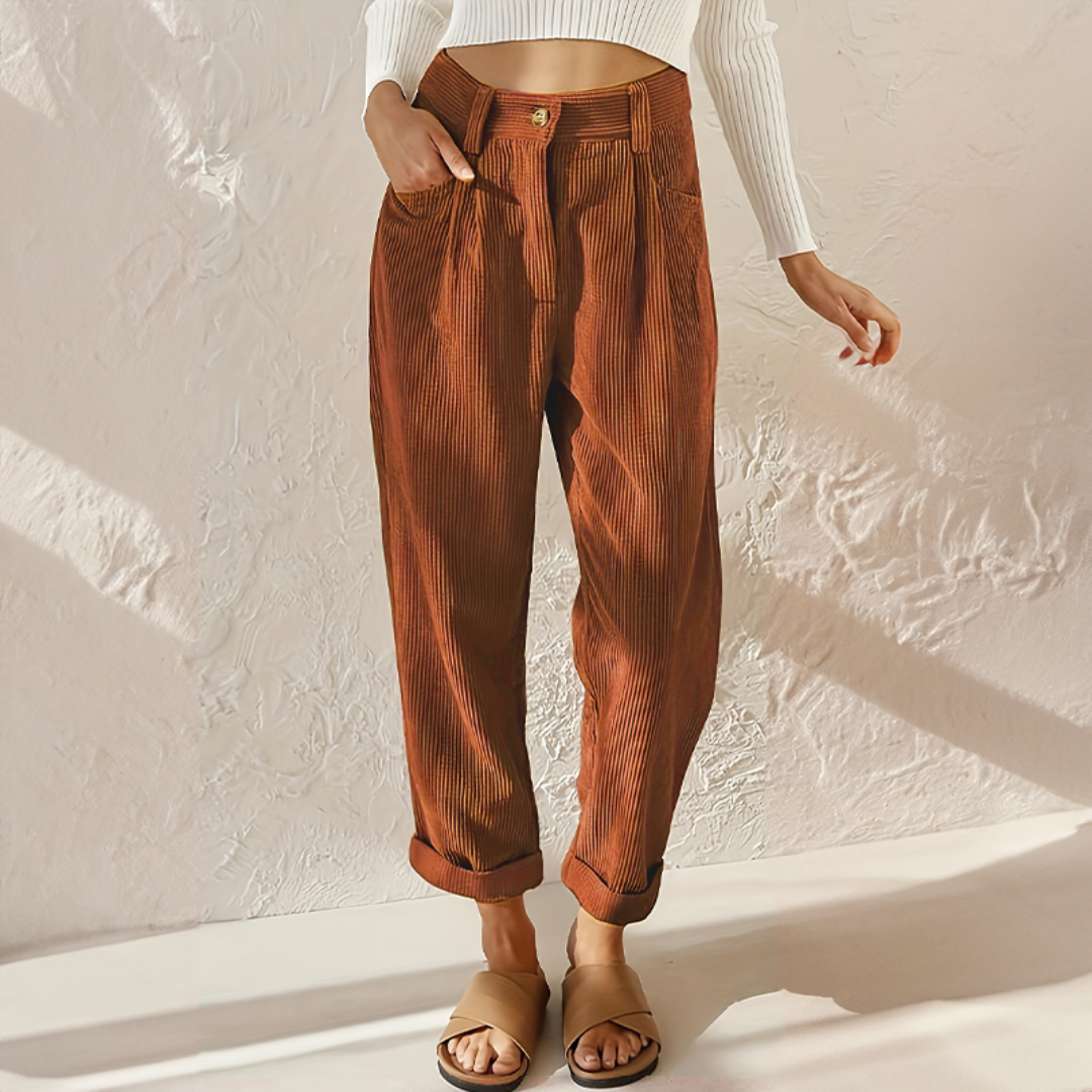 Pantalones Mujer Talle Alto Pierna Ancha Verano