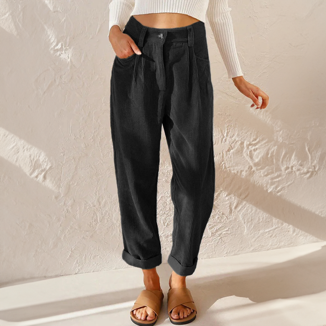 Pantalones Mujer Talle Alto Pierna Ancha Verano