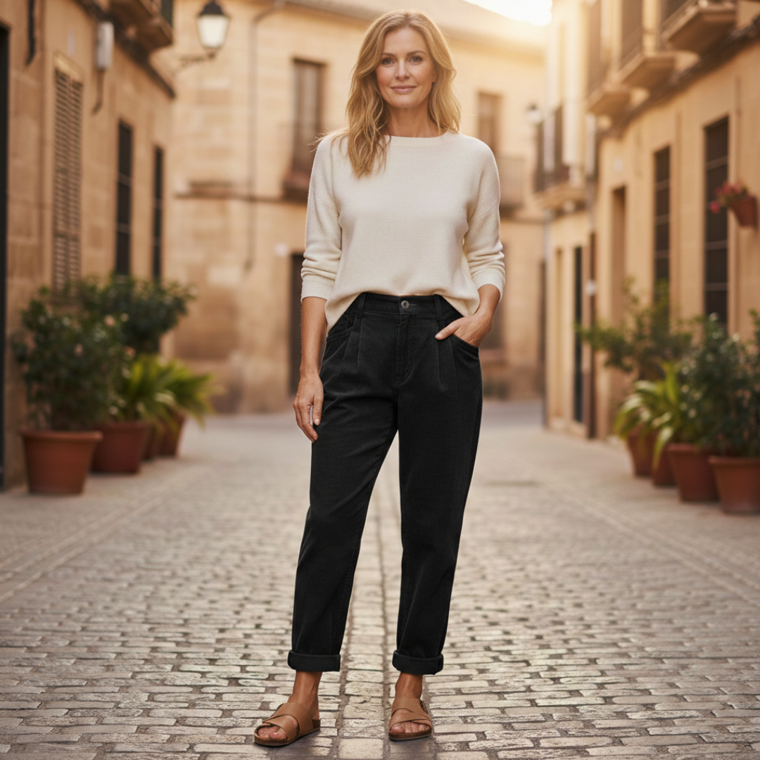Pantalones Mujer Talle Alto Pierna Ancha Verano
