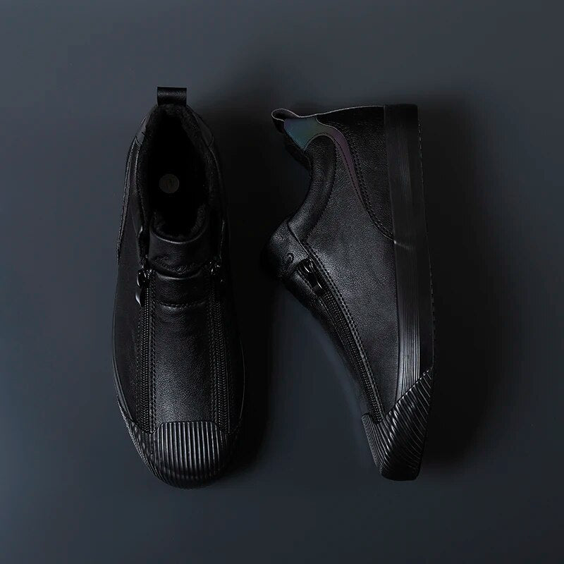 Zapatillas Hombre Casual con Cremallera Ajuste Cómodo