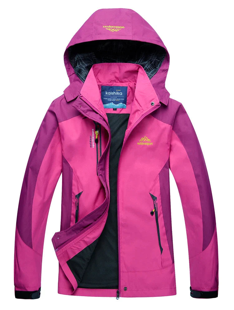 Chaqueta Mujer Impermeable Forro Térmico Cortavientos