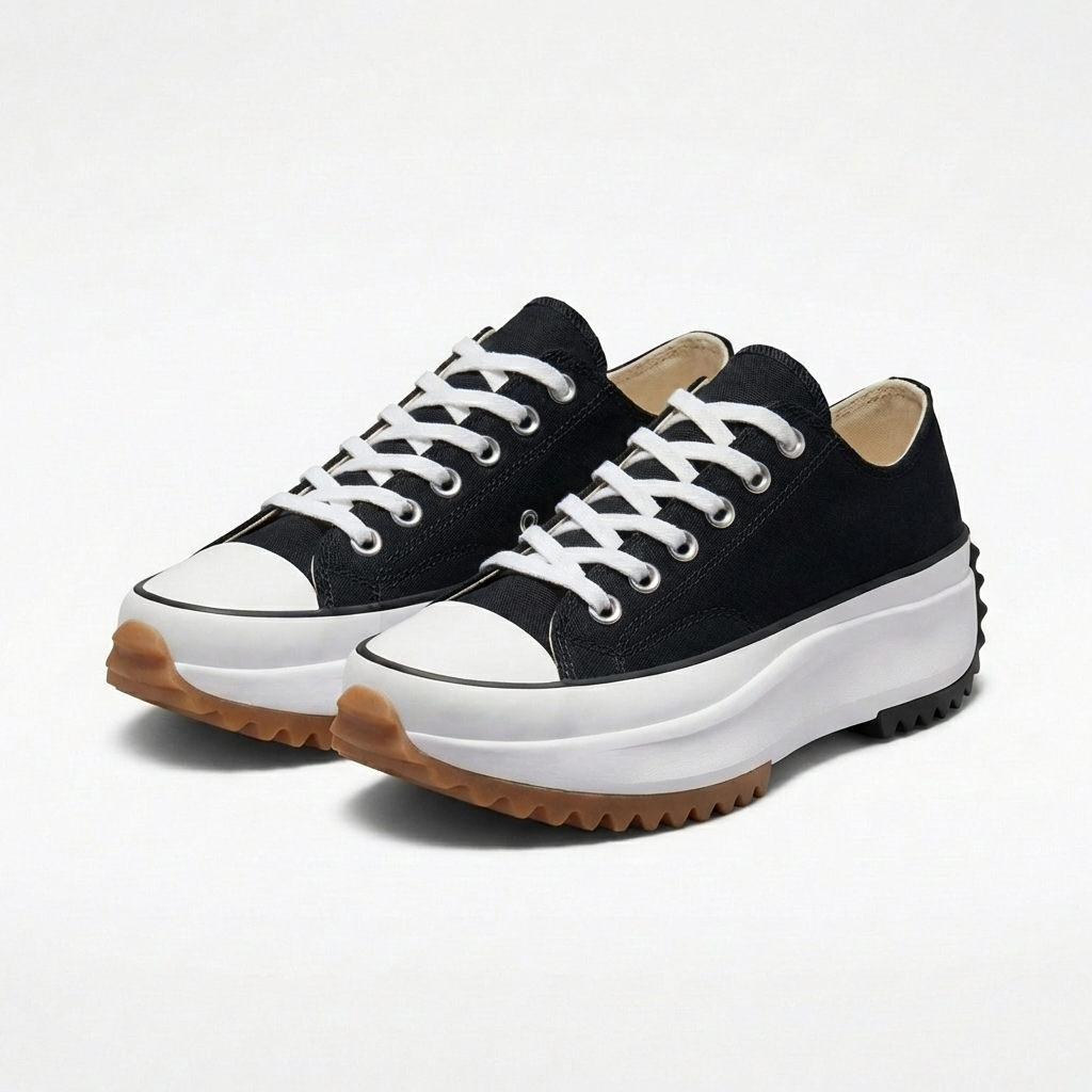 Zapatillas Mujer Plataforma Cordones Puntera Redonda - Mavetta