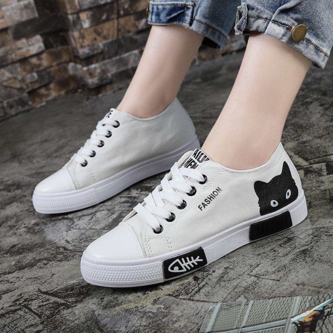Zapatillas Mujer de Lona Cordones y Puntera Reforzada