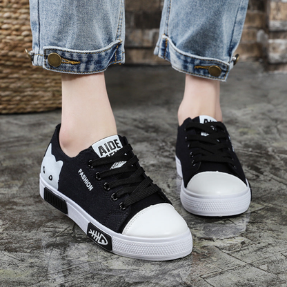 Zapatillas Mujer de Lona Cordones y Puntera Reforzada