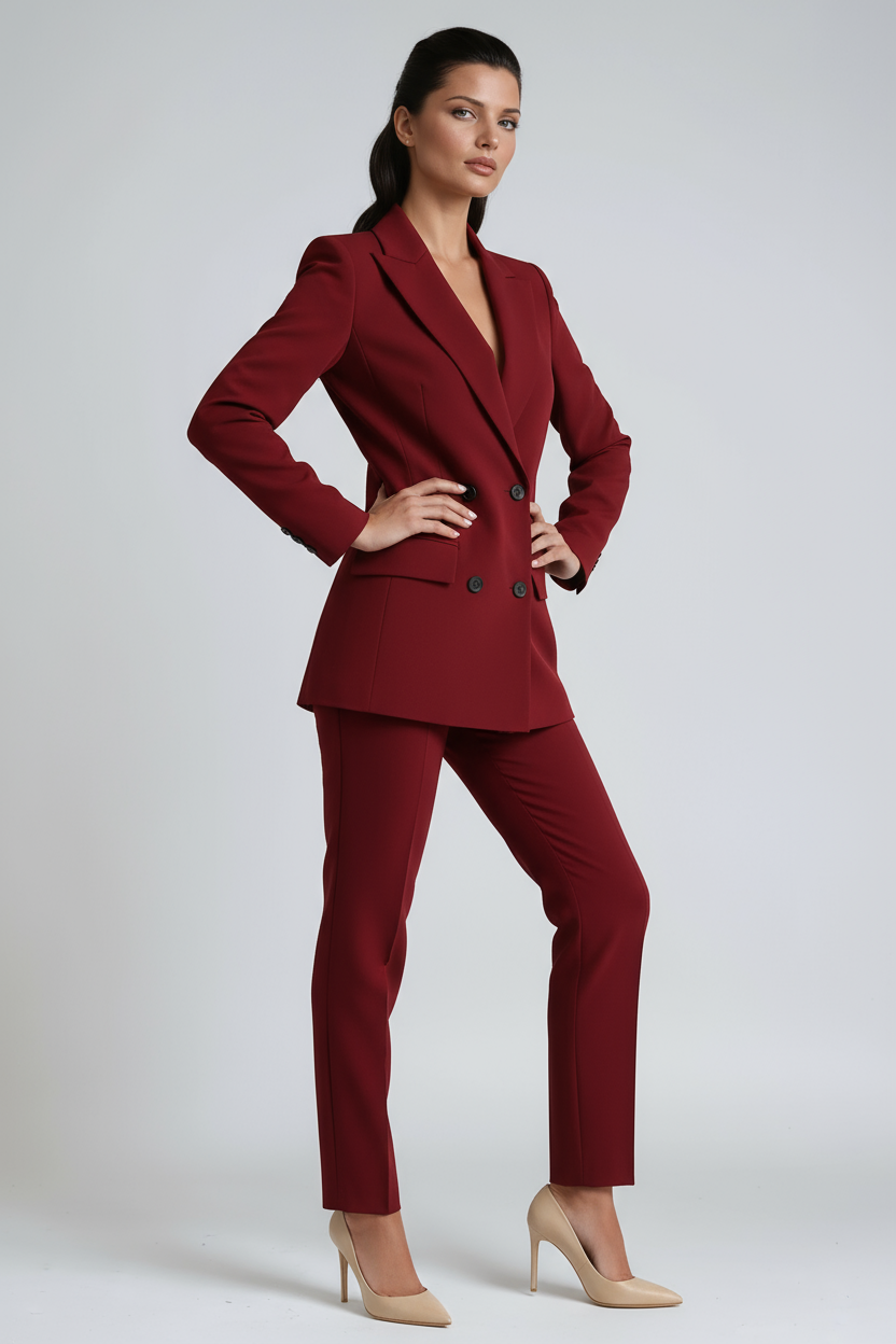Conjunto Mujer Blazer y Pantalón Elegante Ajuste Clásico