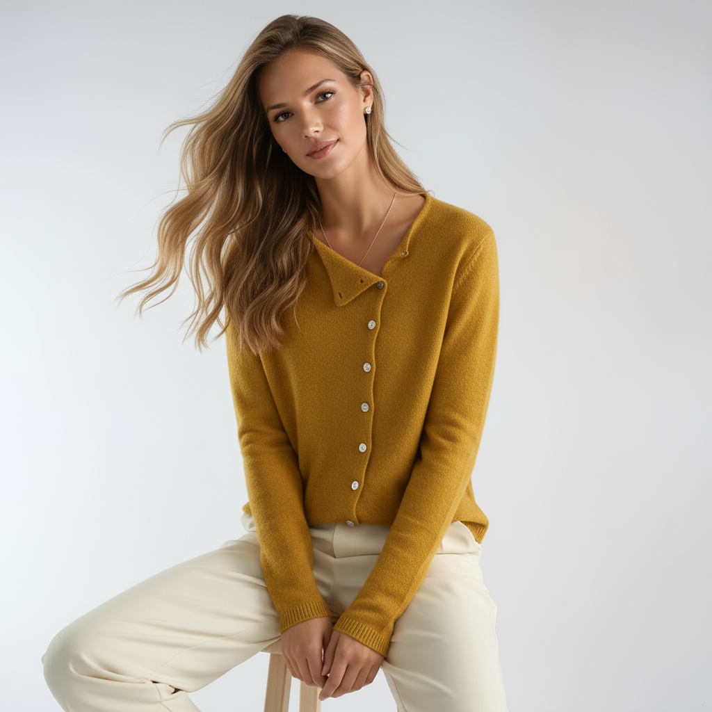 Cárdigan Mujer de Punto Suave con Botones Versátil