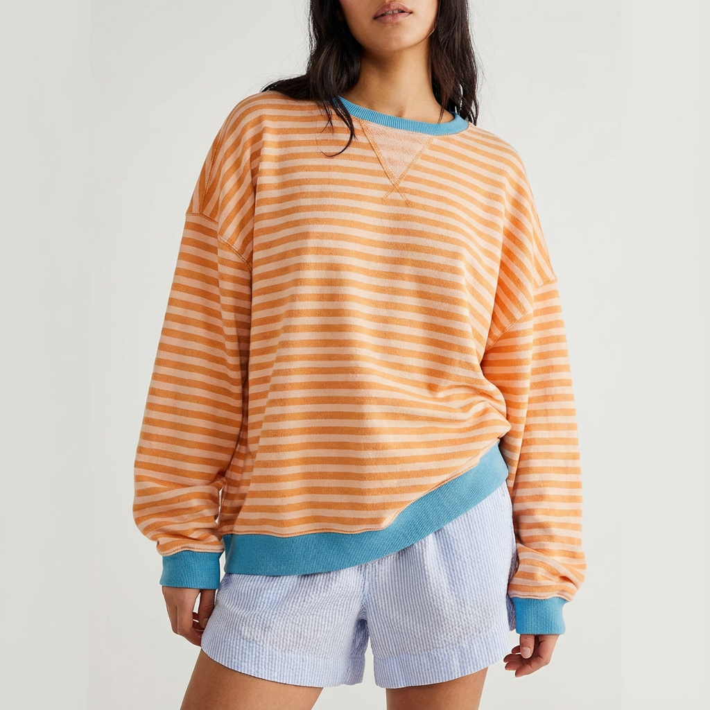 Sudadera Mujer Algodón Cuello Redondo Oversize