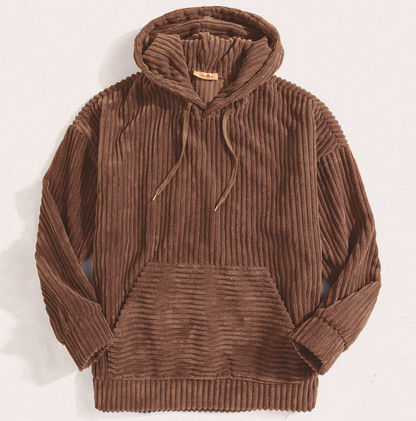 Sudadera Hombre de Pana con Capucha Estilo Vintage